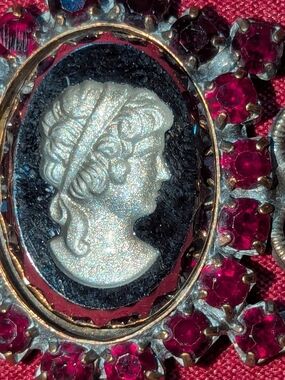 Hobe Classic Cameo Bracelet with Rich Red Accents "Jewels Of Legendary Splendor"